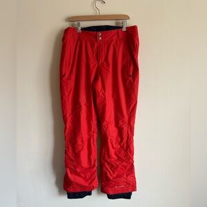Columbia Women’s omnisheild red insulated snow ski pant size large WORNONLY ONCE
